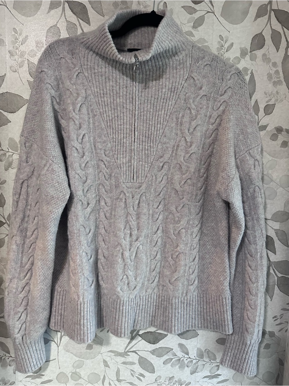 J. Crew Reimagined half zip wool alpaca blend